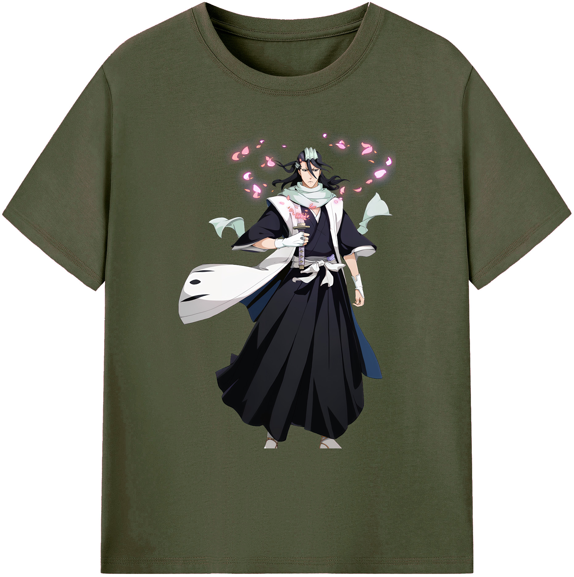 （画像用） ブリーチ くちき びゃくや BLEACH Kuchiki Byakuya 綿100％ メンズ半袖Tシャツ｜肌触りやわらか＆通気性